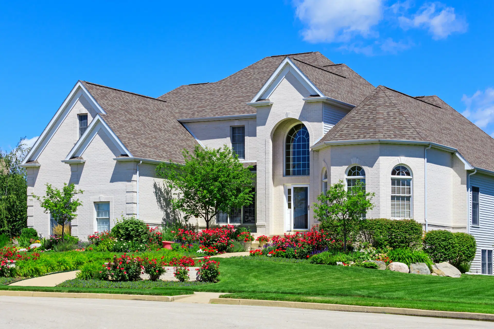 A brown and tan house.